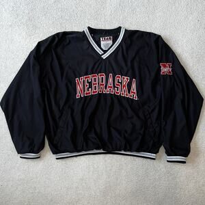 Vintage Y2K Team Edition Nebraska Cornhuskers Pullover XXL Windbreaker Jacket